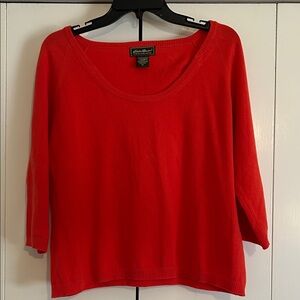 Eddie Bauer Coral Scoop Neck Sweater